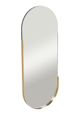 Зеркало овальное в металлической раме (золото) 19-ОА-6385